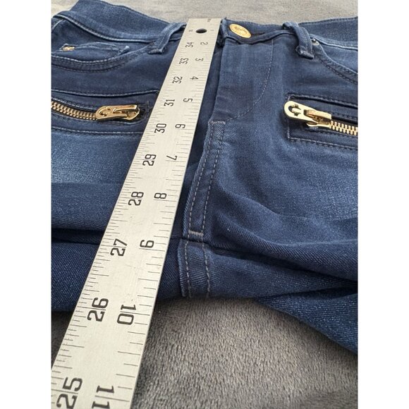 True Religion Women's Halle Mid Rise Super Skinny Jeans 26 Dark Wash USA - Picture 13 of 14